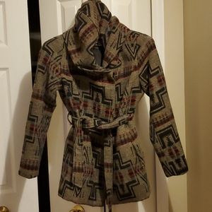 Mossimo Aztec tribal print peacoat